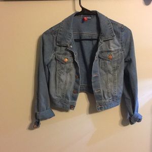 Cropped jean jacket